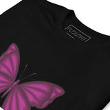 T-Shirt Purple Butterfly - Black