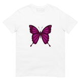 T-Shirt Purple Butterfly - White