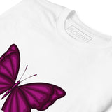 T-Shirt Purple Butterfly - White